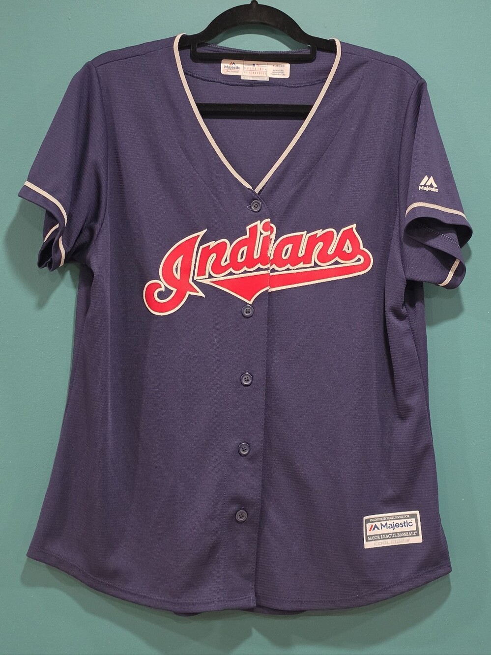 Majestic Cleveland Indians Cool Base Women's XL MLB Jersey